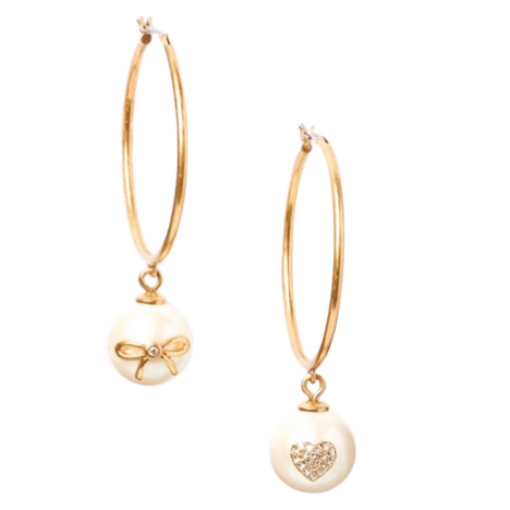 KATE SPADE • Grandma’s Closet Pearl Hoop Earrings